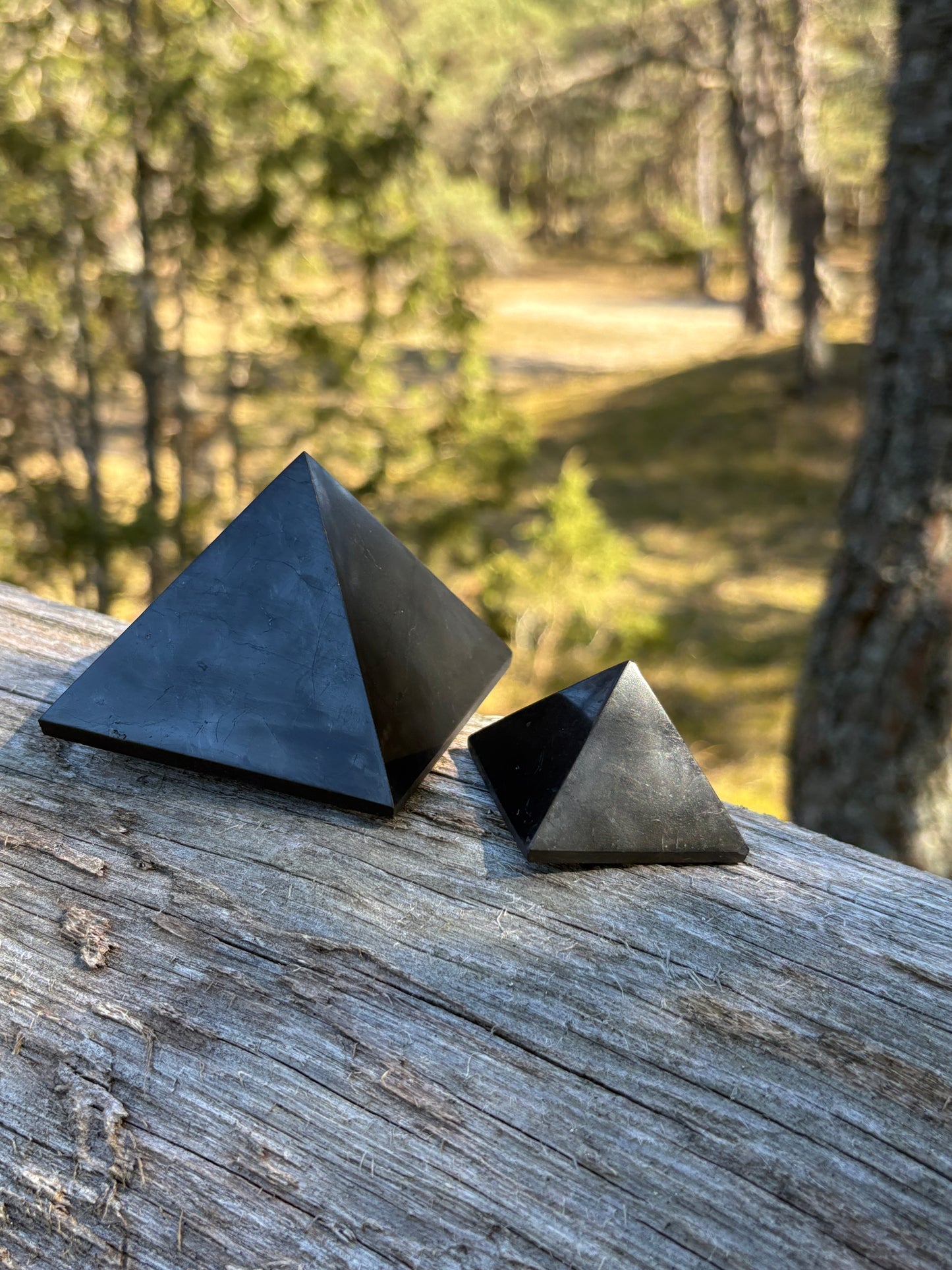 Twin Pyramids Shungite