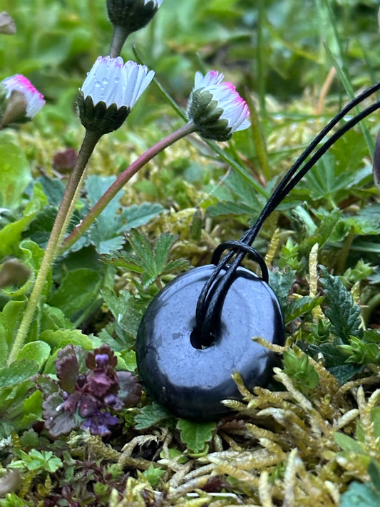 Shungite Torus Pendant Polished