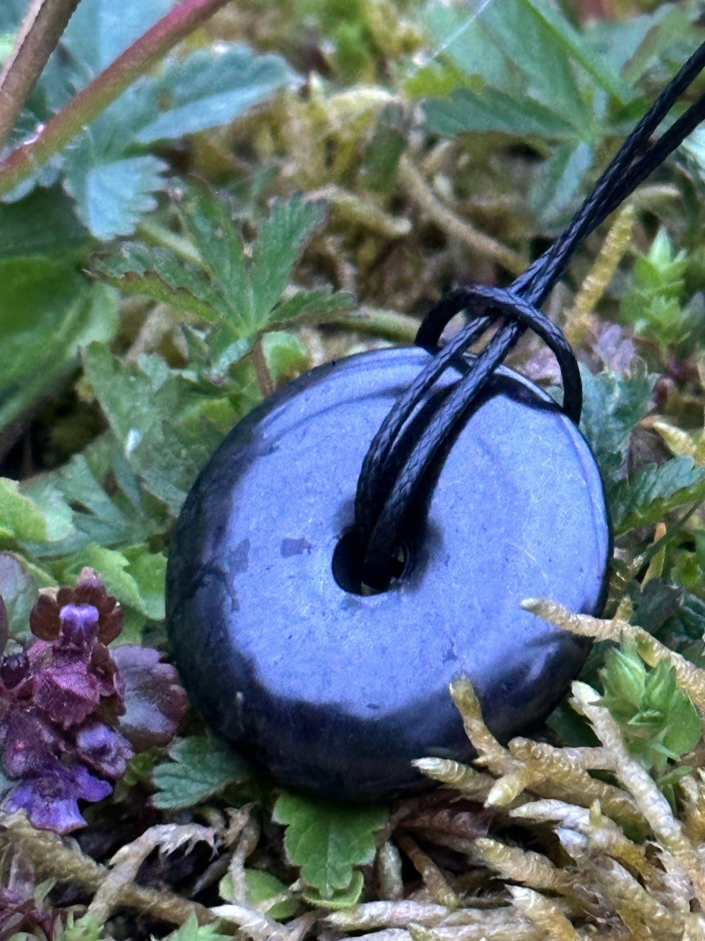 Shungite Torus Pendant Polished