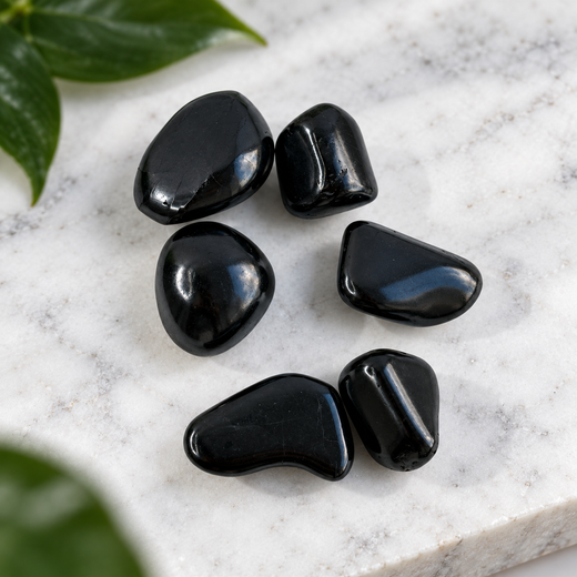 Tumbled Polished Shungite Stones — 100 g