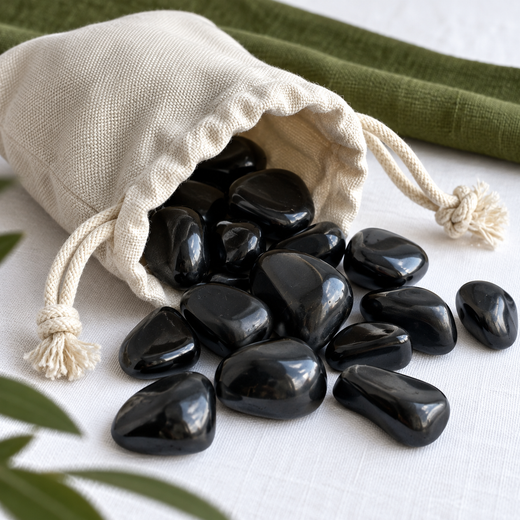 Polished Tumbled Shungite Stones — 670 g Bag