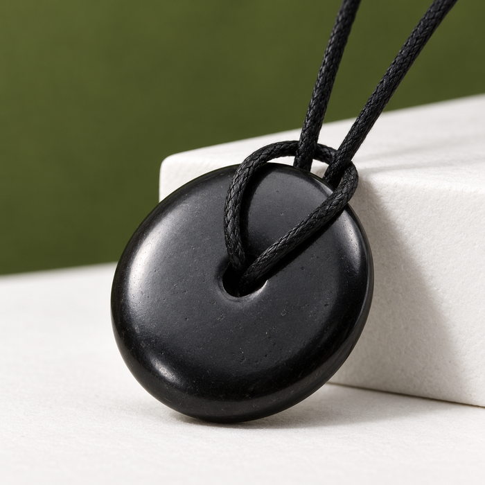 Shungite Torus Pendant Necklace — Small