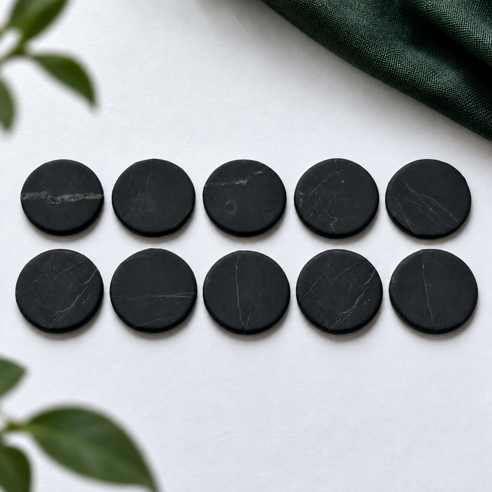 Shungite Phone Stickers — 20 mm, 10-Pack