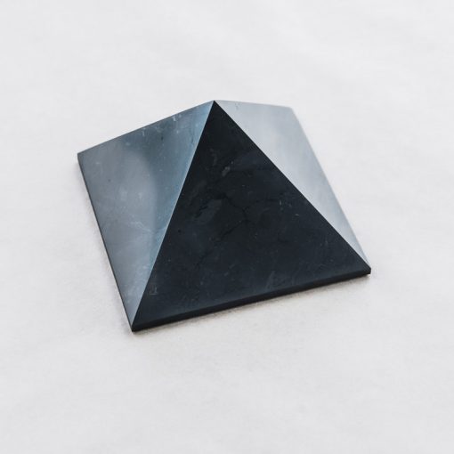 Large shungite polished pyramid ( 70mm )