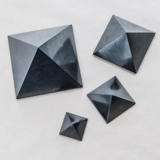 Large shungite polished pyramid ( 70mm )