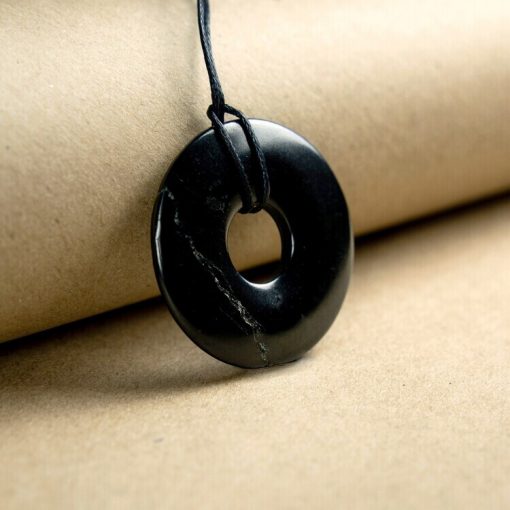 Shungite pendant torus polished Large