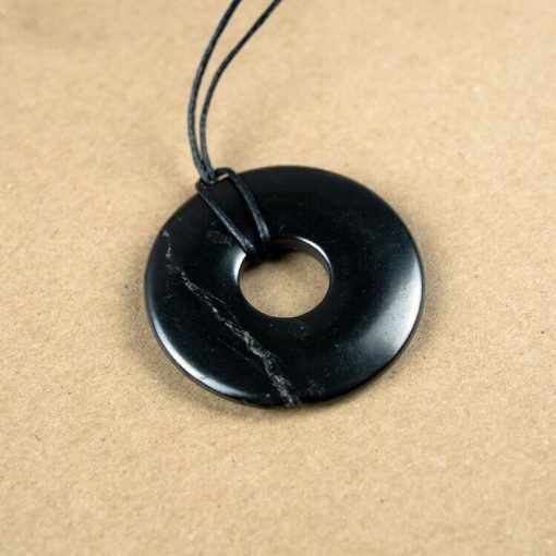 Shungite pendant torus polished Large
