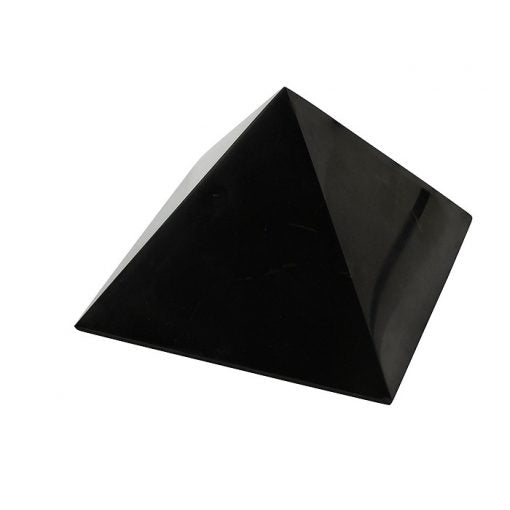 Large shungite polished pyramid ( 70mm )