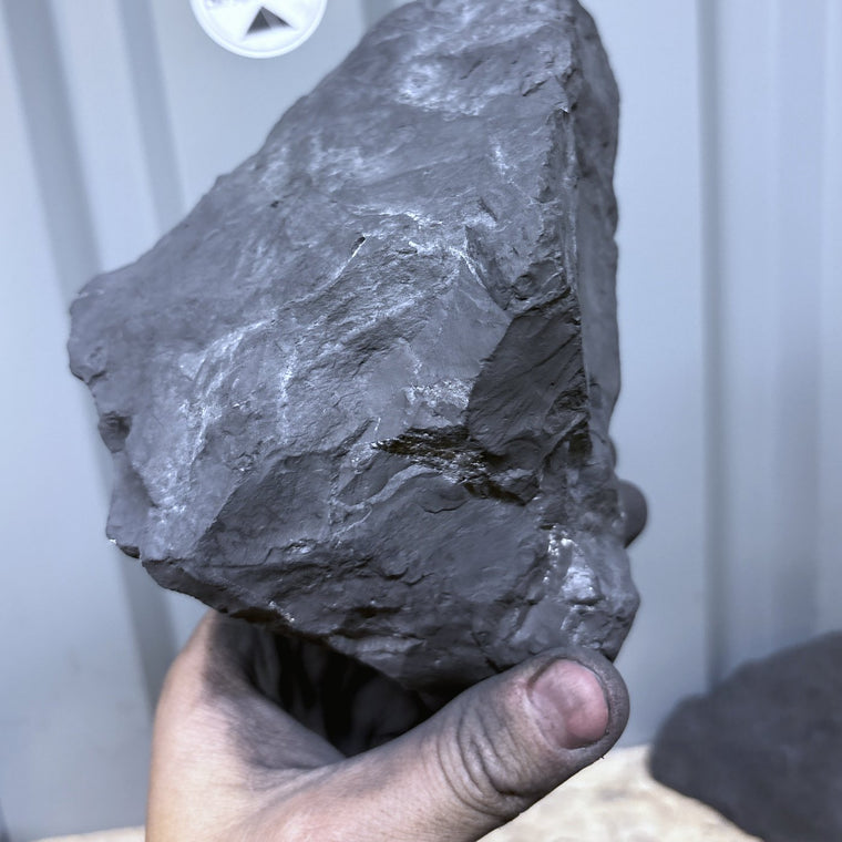 Raw Shungite Specimen 015 — 1605g Triangle