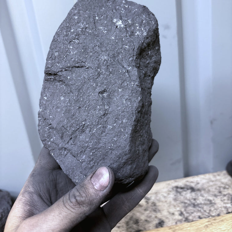 Raw Shungite Specimen 019 — 1269g Oval Slab
