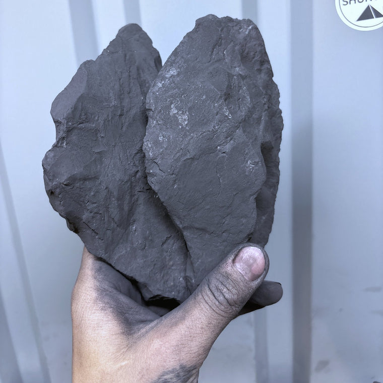Raw Shungite Specimen 023 — 985g Twin Piece