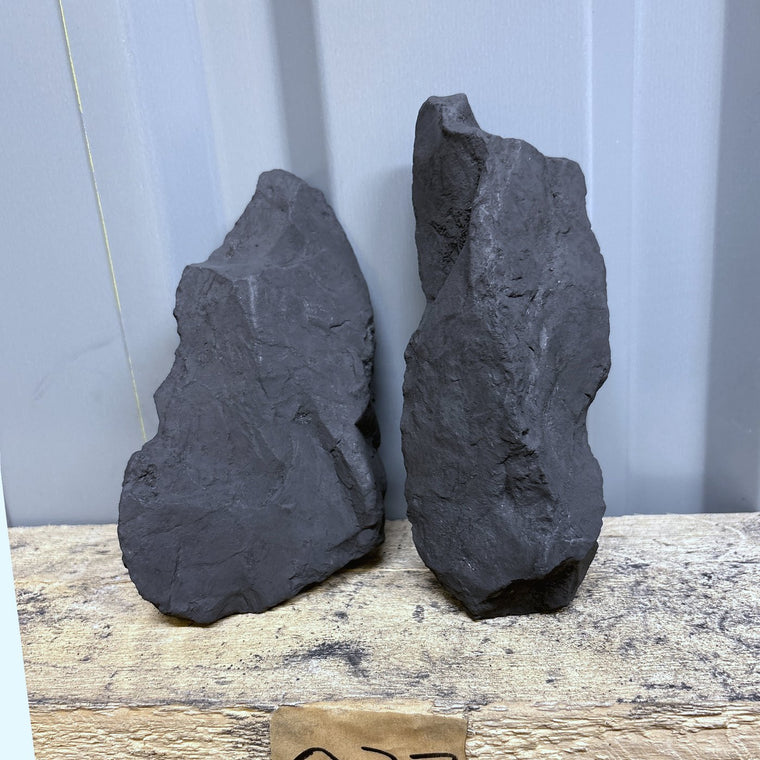 Raw Shungite Specimen 027 — 806g Twin Piece