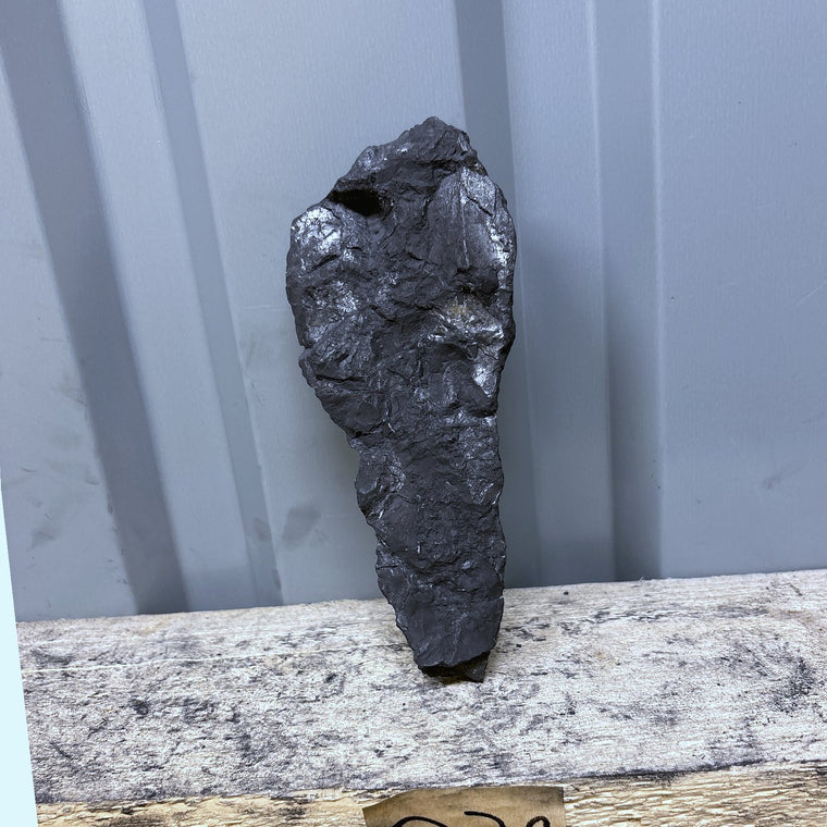 Raw Shungite Specimen 028 — 243g Lustrous Baton